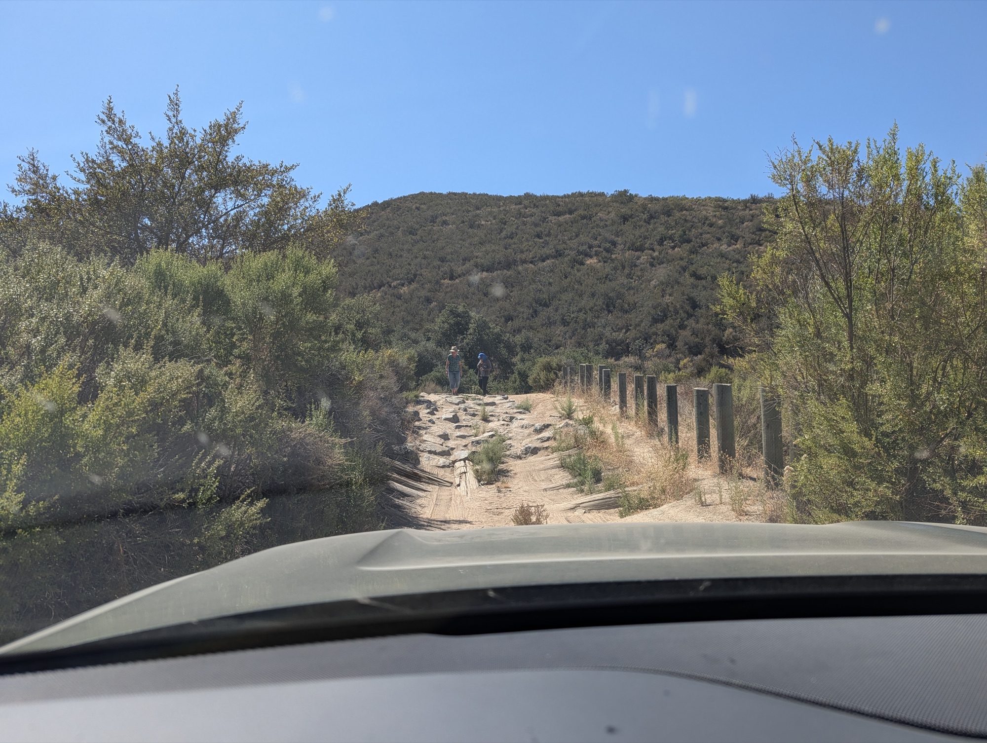The rock and log climb from the driver’s seat